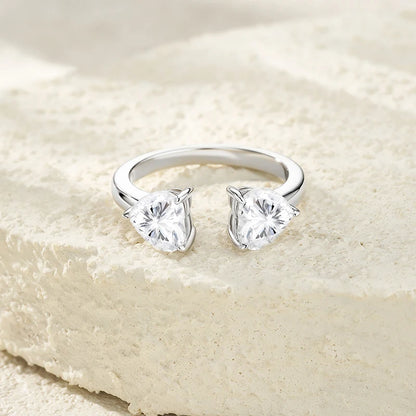 925 Silver with Prong-Setting ring