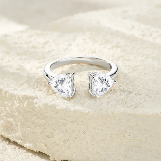 925 Silver with Prong-Setting ring