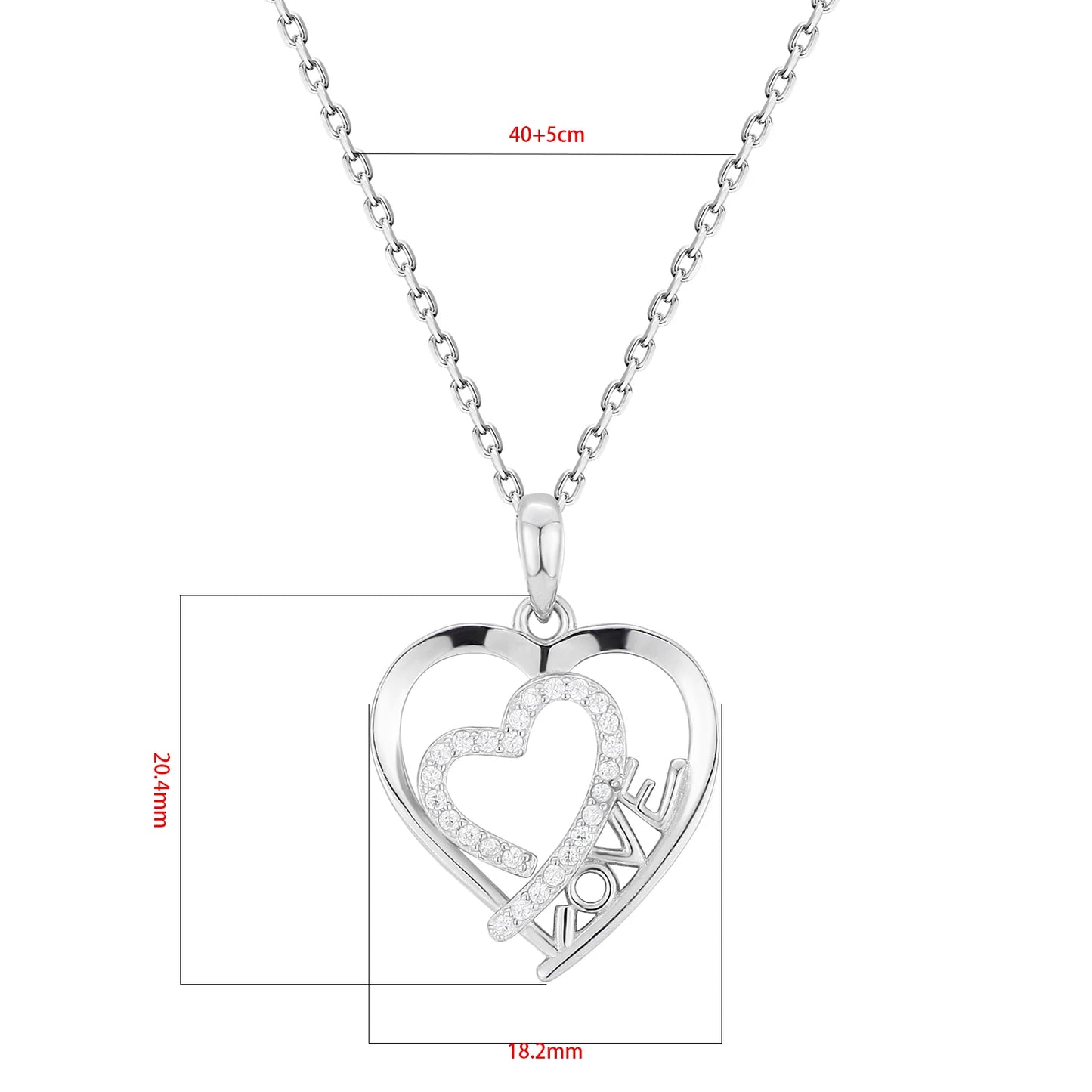 925 Silver Heart-Shape Necklace