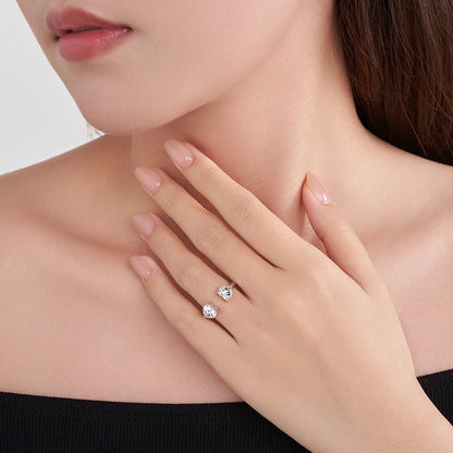 925 Silver with Prong-Setting ring