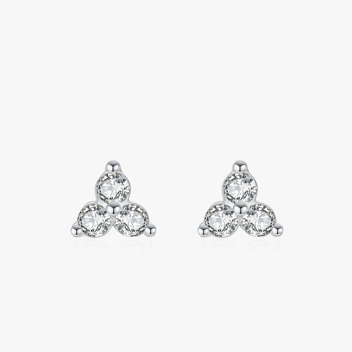 925 Sterling Silver Triangle Geometric Stud Earrings - Kimiko