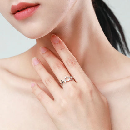 925 Sterling Silver Fashion Round Bubble Rings