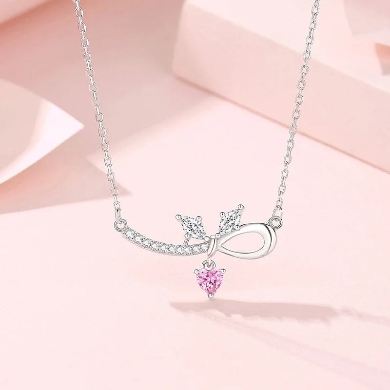 925 Silver Smile Bow Necklace