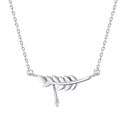 925 Sterling Silver Leaf Exquisite Pendant