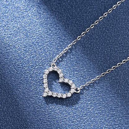 925 Sterling Silver Heart-Shaped Necklace