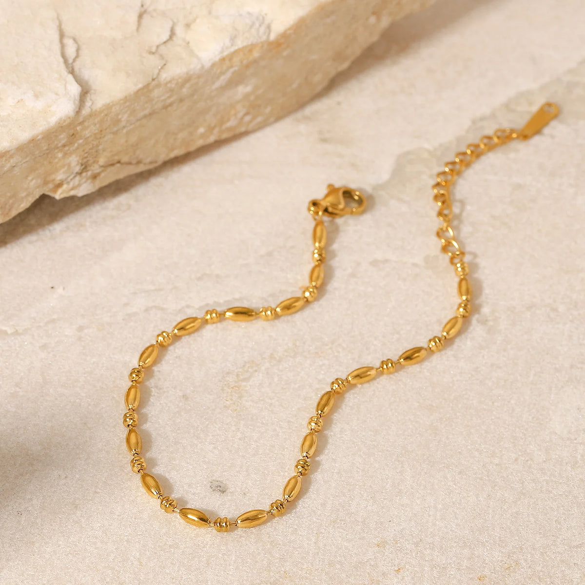 Oval Beads Pure Chain Bracelet