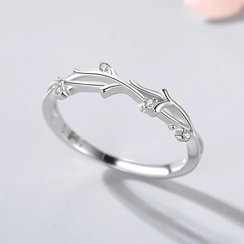 925 Sterling Silver Irregular Shape Stackable CZ Finger Rings