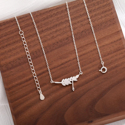 925 Sterling Silver Leaf Exquisite Pendant