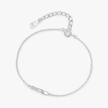 925 Sterling Silver Rectangle Chain Bracelet