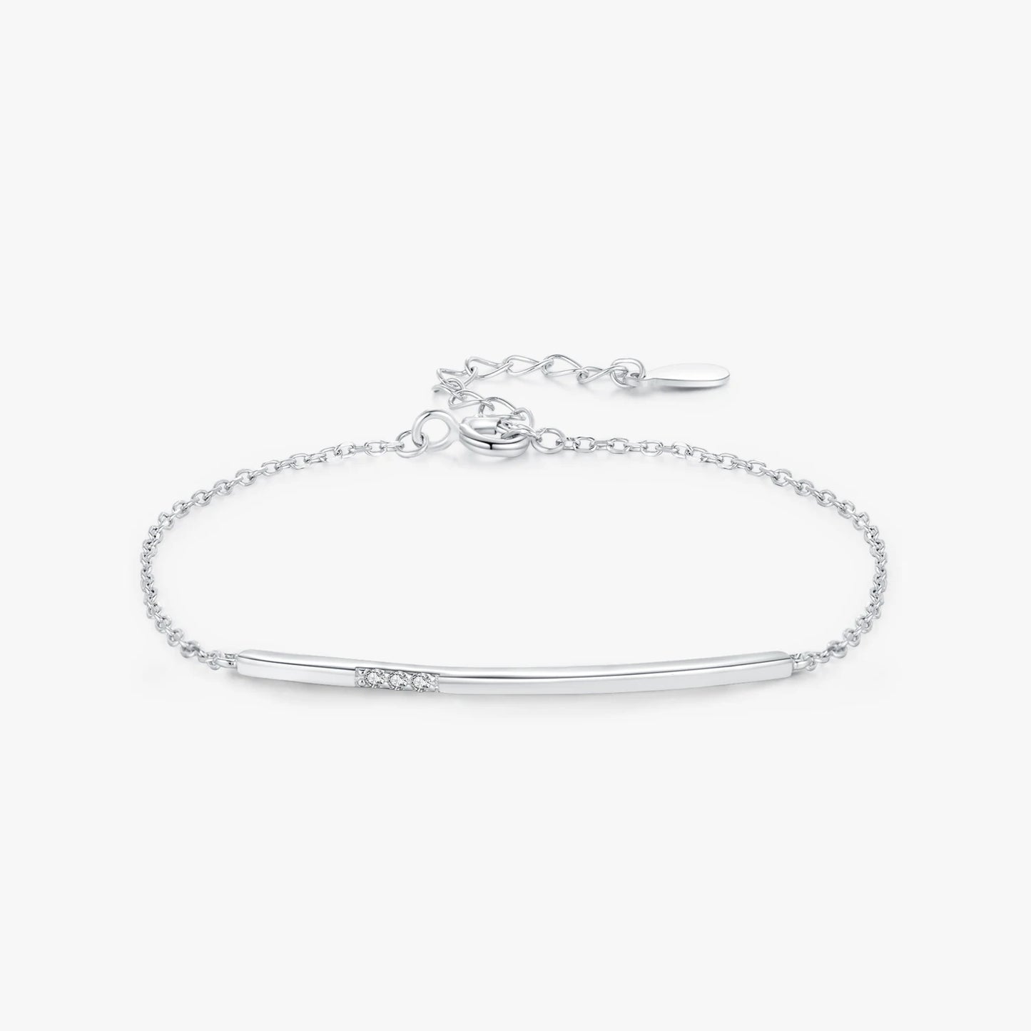 925 Sterling Silver Geometric Design Bracelet