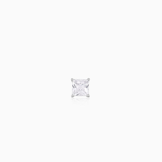 Silver Classy Zirconia Stud For Him