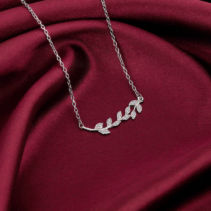 Silver Leaf Necklace