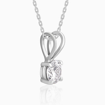 Anushka Sharma Silver Zircon Pendant with Link Chain
