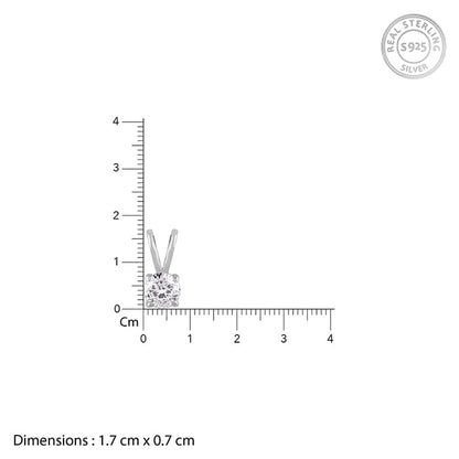 Anushka Sharma Silver Zircon Pendant with Link Chain