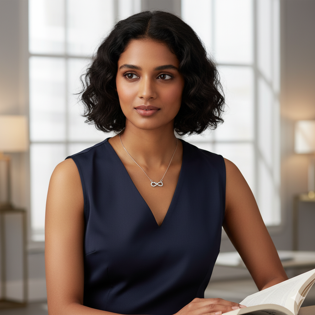 Silver Infinity Heart Necklace