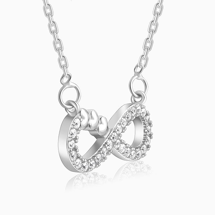 Silver Infinity Heart Necklace