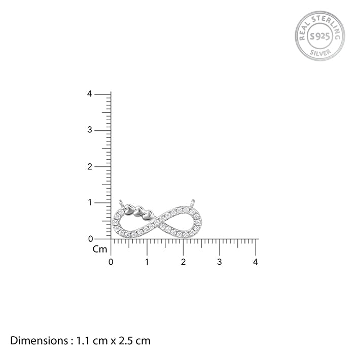 Silver Infinity Heart Necklace