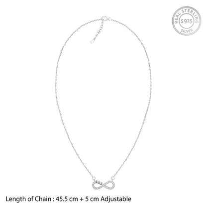 Silver Infinity Heart Necklace