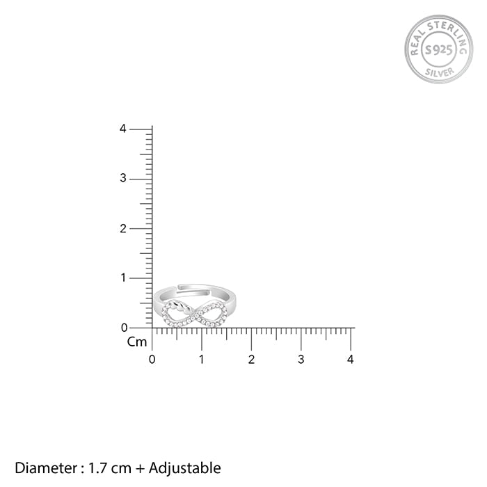 Silver Infinity Heart Ring