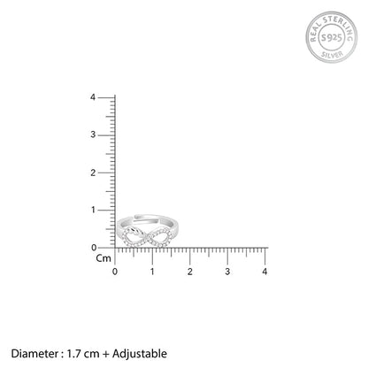 Silver Infinity Heart Ring