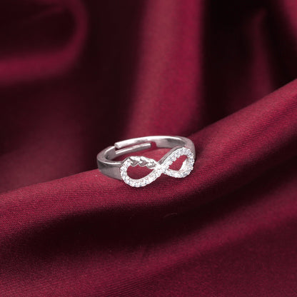 Silver Infinity Heart Ring
