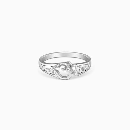 Silver Om Aura Ring For Him