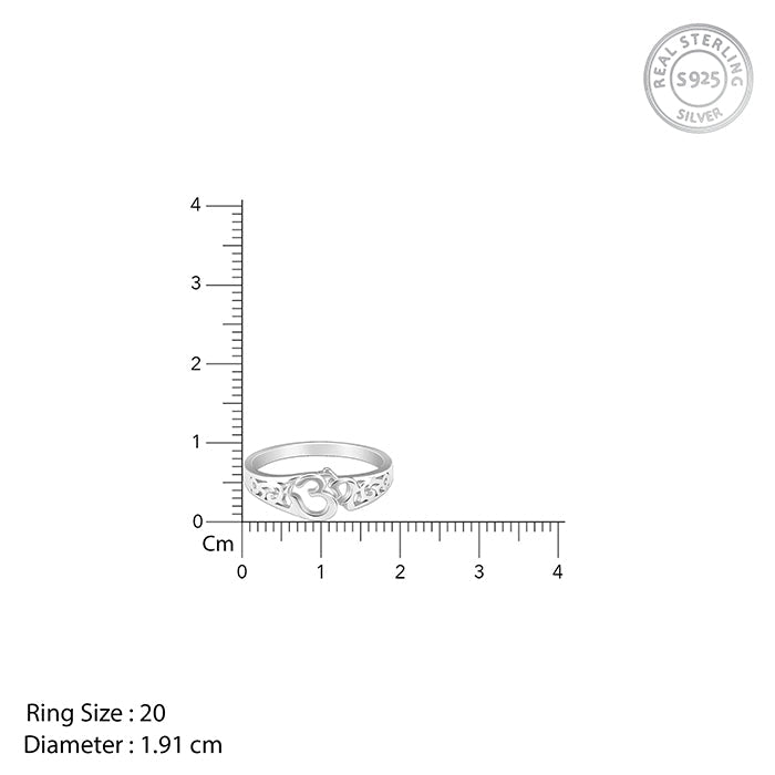 Silver Om Aura Ring For Him