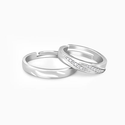 Silver Vintage Couple Band
