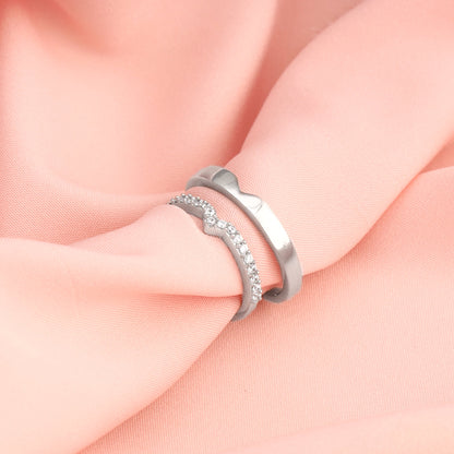 Silver Cupid Arrow Couple Bands