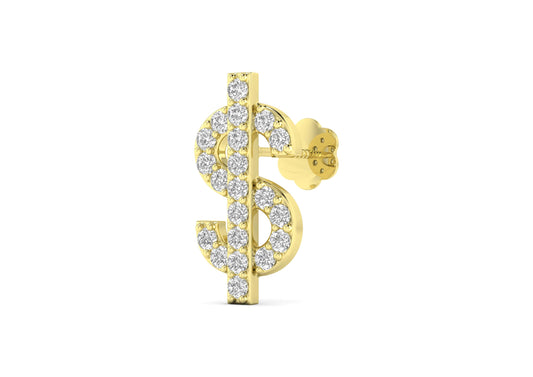 Dollar Sign Men's Stud (1 Pc Only)